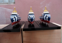 customized model of 40mtr. Seismic Research & Support Vessel